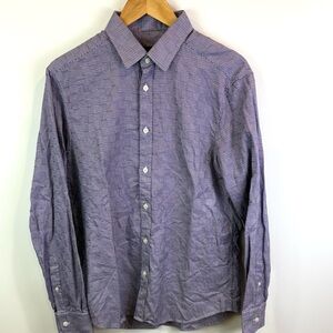 Z Zegna Men's Purple Checkered Shirt size 16.5. (42)